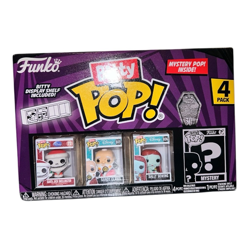 NWT Funko Bitty Pop! The Nightmare Be Christmas Santa Jack 4 Pack